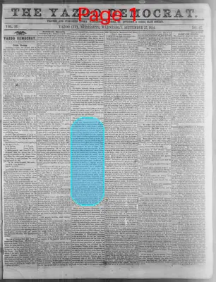 Page thumbnail for The Yazoo Democrat