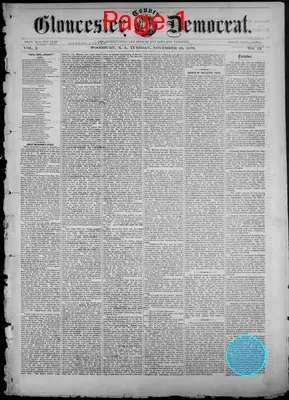 Page thumbnail for Gloucester County Democrat