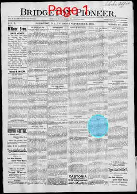 Page thumbnail for Bridgeton Pioneer