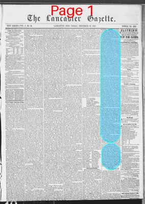Page thumbnail for The Lancaster Gazette