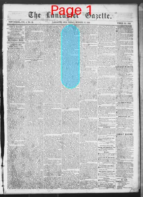 Page thumbnail for The Lancaster Gazette