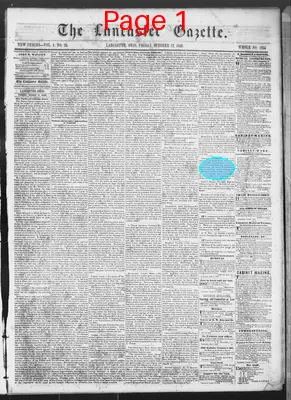 Page thumbnail for The Lancaster Gazette