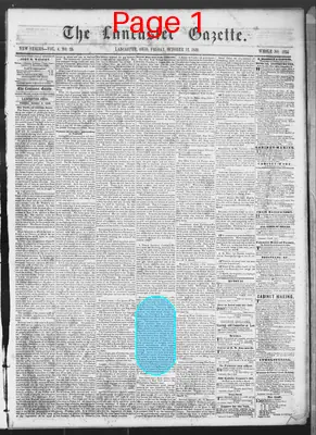 Page thumbnail for The Lancaster Gazette