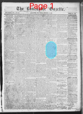 Page thumbnail for The Lancaster Gazette