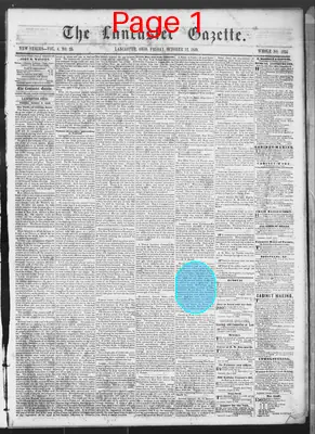 Page thumbnail for The Lancaster Gazette