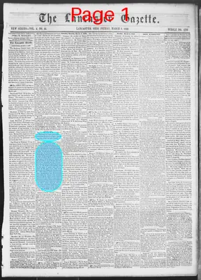 Page thumbnail for The Lancaster Gazette