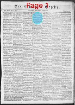 Page thumbnail for The Lancaster Gazette