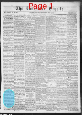 Page thumbnail for The Lancaster Gazette