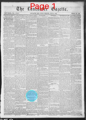 Page thumbnail for The Lancaster Gazette