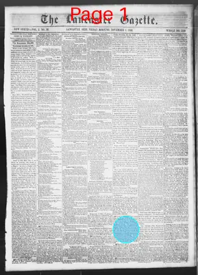 Page thumbnail for The Lancaster Gazette