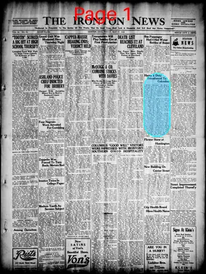 Page thumbnail for The Ironton News