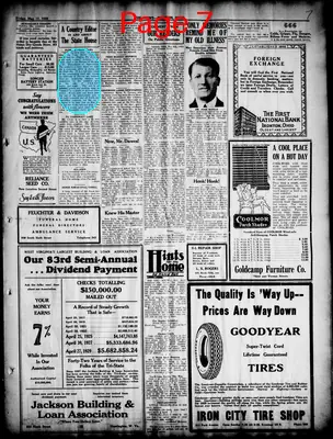 Page thumbnail for The Ironton News