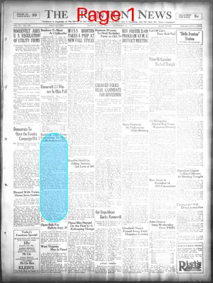 Page thumbnail for The Ironton News