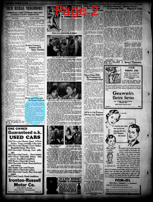 Page thumbnail for The Ironton News