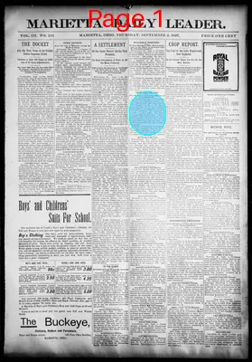 Page thumbnail for Marietta Daily Leader