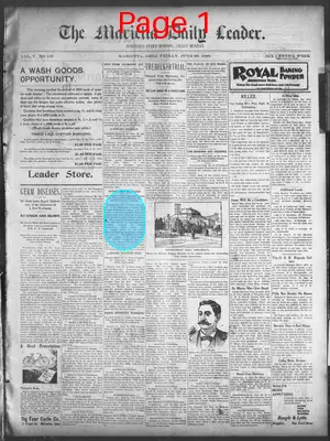 Page thumbnail for Marietta Daily Leader