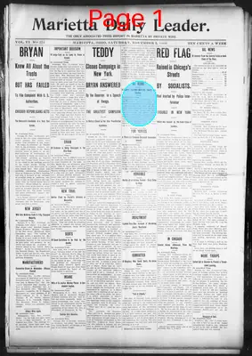 Page thumbnail for Marietta Daily Leader