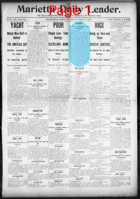 Page thumbnail for Marietta Daily Leader
