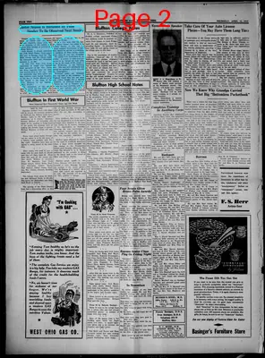 Page thumbnail for The Bluffton News