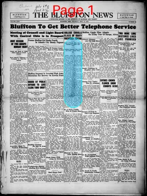 Page thumbnail for The Bluffton News