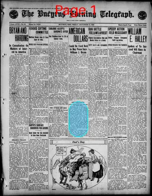 Page thumbnail for The Bucyrus Evening Telegraph