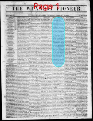 Page thumbnail for The Wyandot Pioneer
