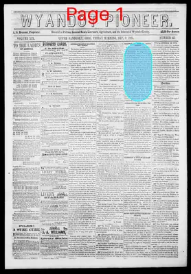Page thumbnail for The Wyandot Pioneer