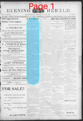 Page thumbnail for The Evening Herald