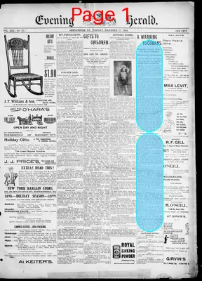 Page thumbnail for The Evening Herald