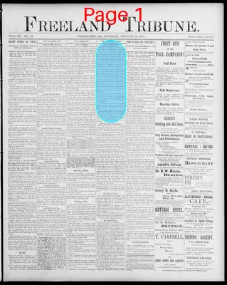 Page thumbnail for Freeland Tribune
