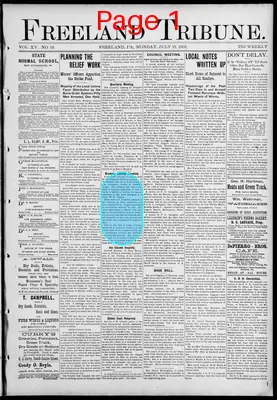 Page thumbnail for Freeland Tribune