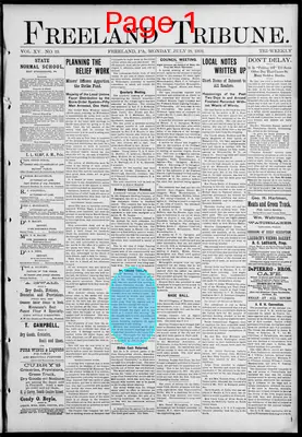 Page thumbnail for Freeland Tribune