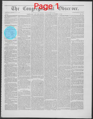 Page thumbnail for The Congregational Observer