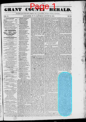 Page thumbnail for Grant County Herald