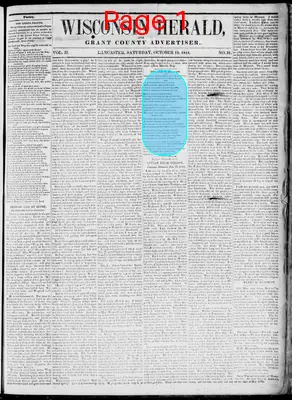 Page thumbnail for Wisconsin Herald, And Grant County Advertiser
