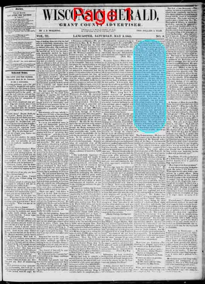 Page thumbnail for Wisconsin Herald, And Grant County Advertiser