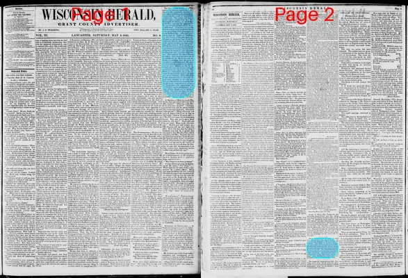 Page thumbnail for Wisconsin Herald, And Grant County Advertiser