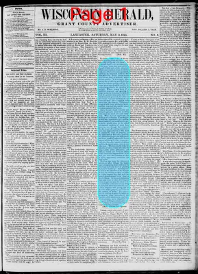 Page thumbnail for Wisconsin Herald, And Grant County Advertiser