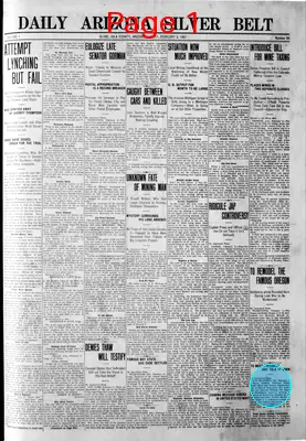 Page thumbnail for Daily Arizona Silver Belt