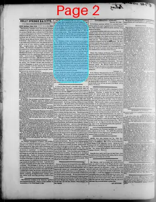 Page thumbnail for Holly Springs Gazette