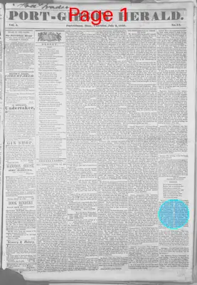 Page thumbnail for Port Gibson Herald