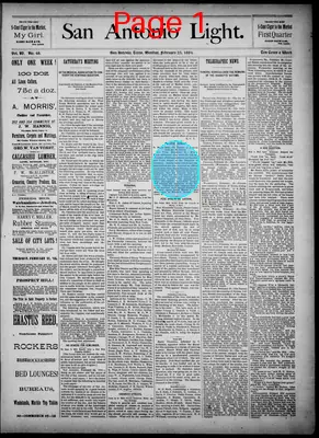 Page thumbnail for The San Antonio Light