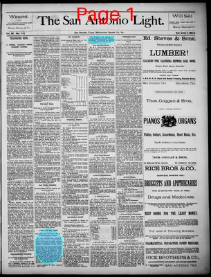 Page thumbnail for The San Antonio Light