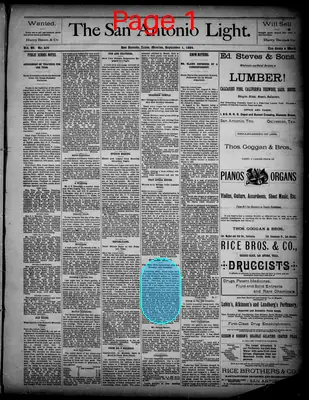 Page thumbnail for The San Antonio Light
