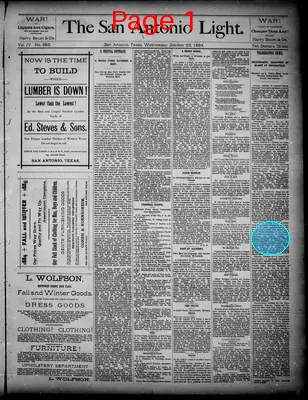Page thumbnail for The San Antonio Light