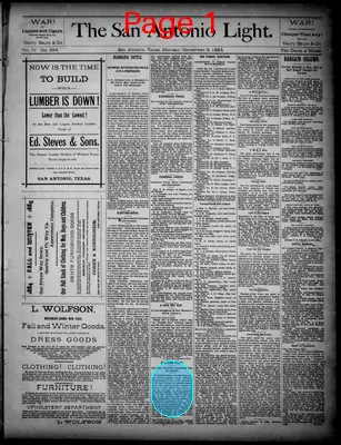 Page thumbnail for The San Antonio Light
