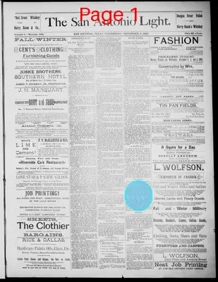 Page thumbnail for The San Antonio Light