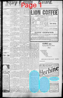 Page thumbnail for Sharp County Record
