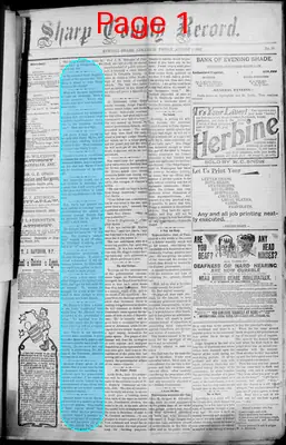 Page thumbnail for Sharp County Record