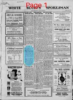 Page thumbnail for White Bluffs Spokesman